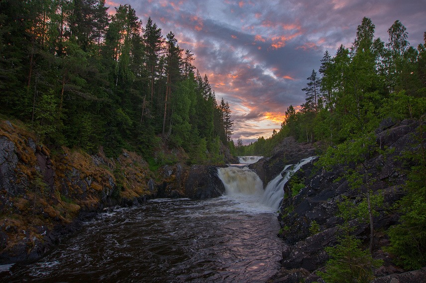 водопад кивач